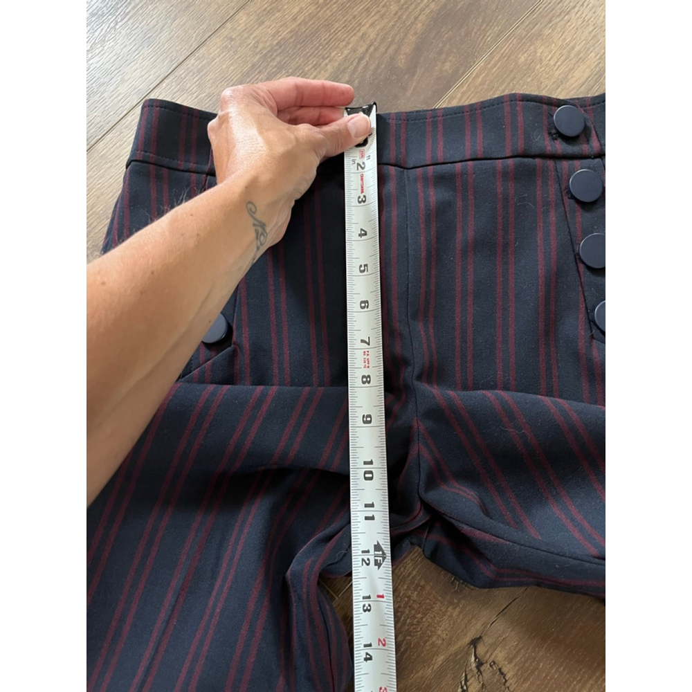 Loft NWT navy sailor stripe Marisa trouser pants size 6 - Picture 8 of 14